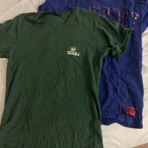 Vintage Stussy shirt and super dry shirt.